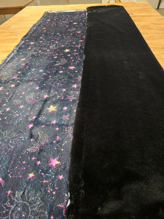 60x90 Printed Appaloosa (stars and moons) Whispy/ Black Whispy