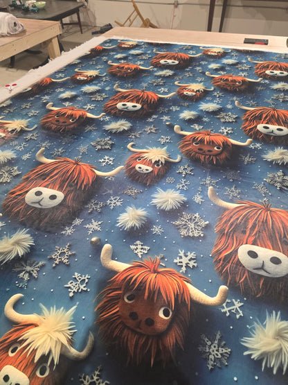 60x90 Printed Natural Bunny (Yaks) / Cloud Burst Arctic Fox!