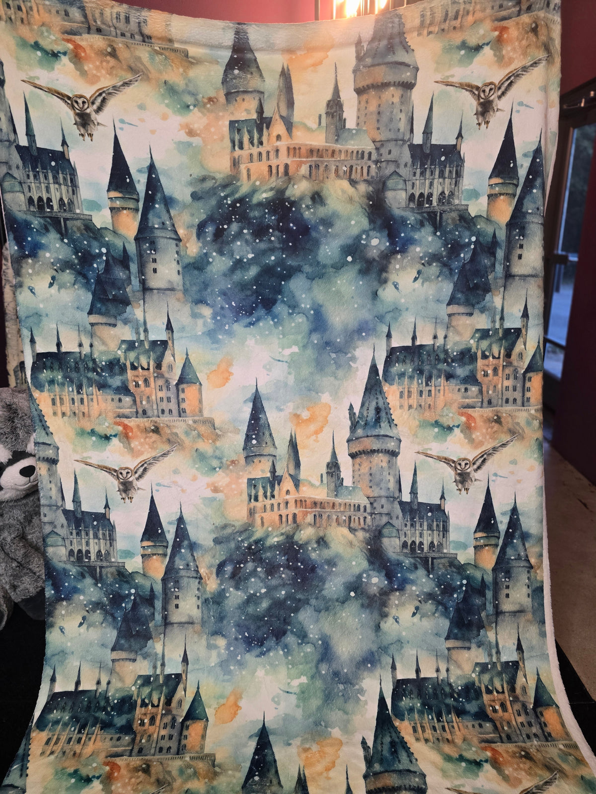 60x90 Printed Whispy (Hogwarts) / you pick backing.