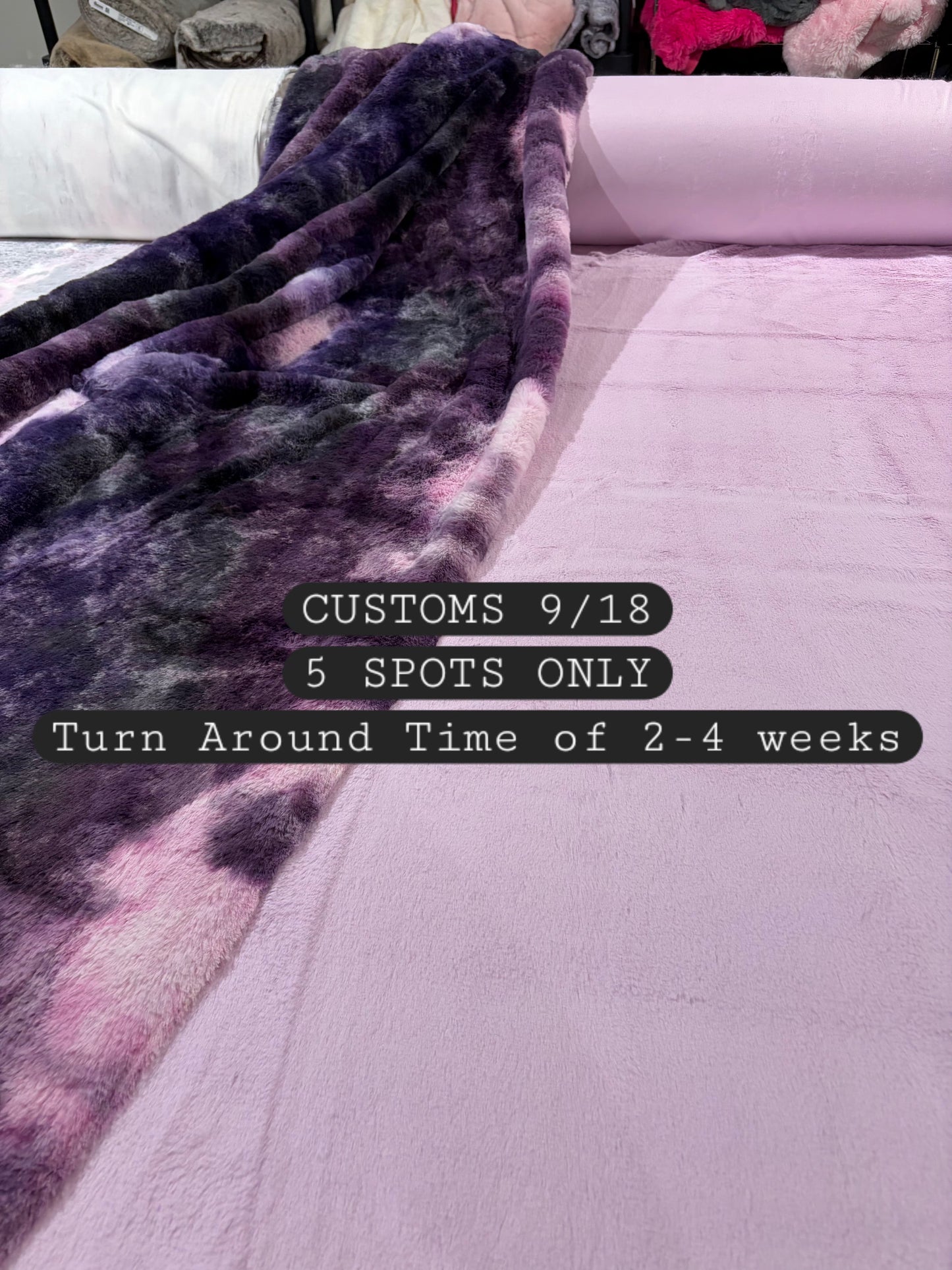 Customs (5 spots available you can do a print or just a normal lux blanket)