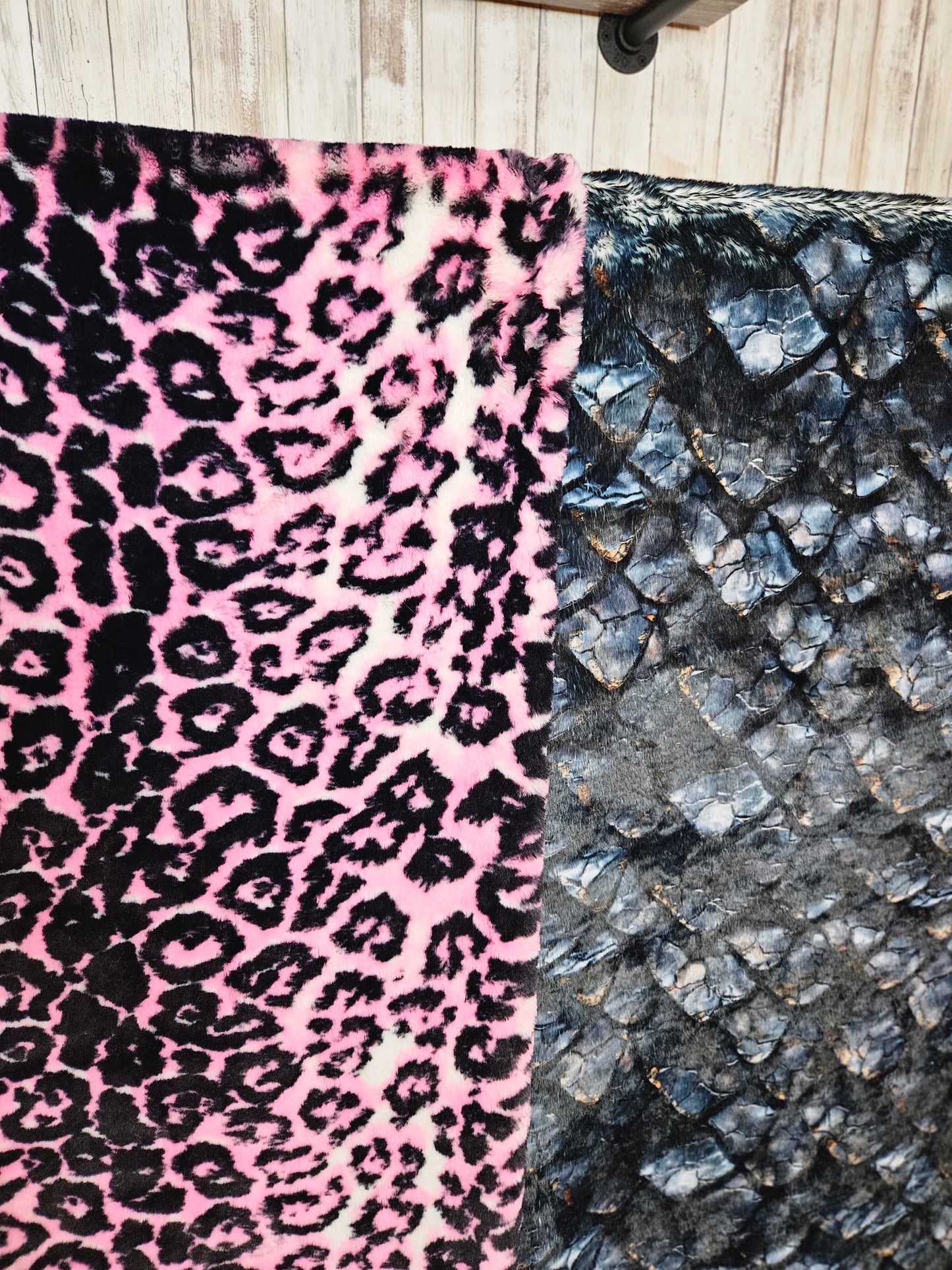 NMC Pink Cheetah Whispy / Black Dragon Scales Printed Siberan