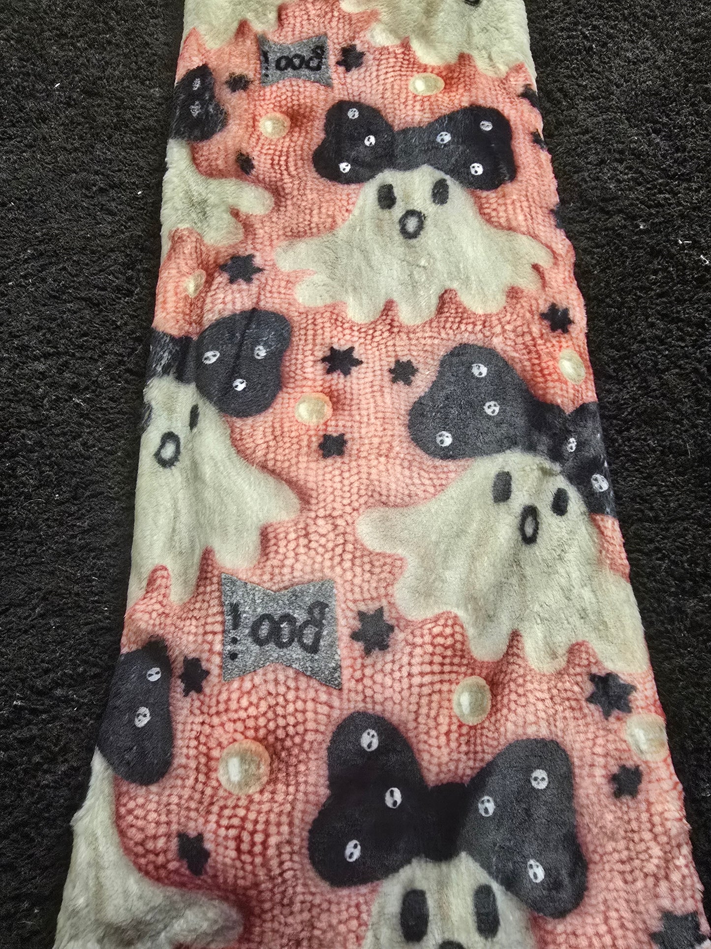 40x60 Natural Bunny Printed Ghosts (misfit because I forgot to mirror the print and it says !OOB instead of BOO! Unless you use it in the mirror LOL