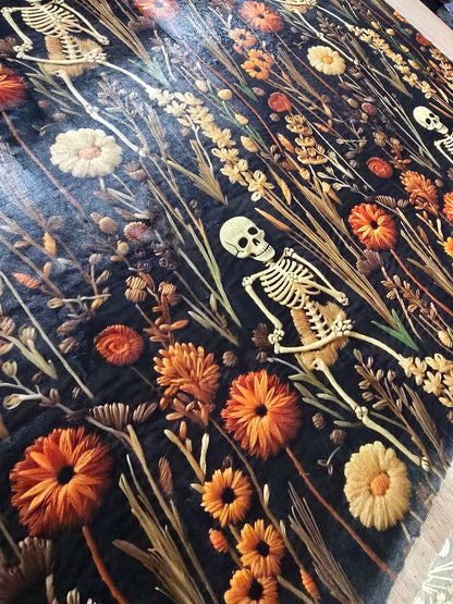 60x72 Printed French Taupe Snow Bunny (Skeletons) / Henna Lush